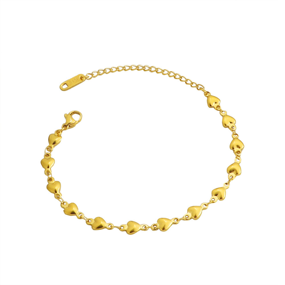 Heart Charm Chain Bracelet