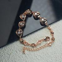 Crystal Teardrop Link Bracelet
