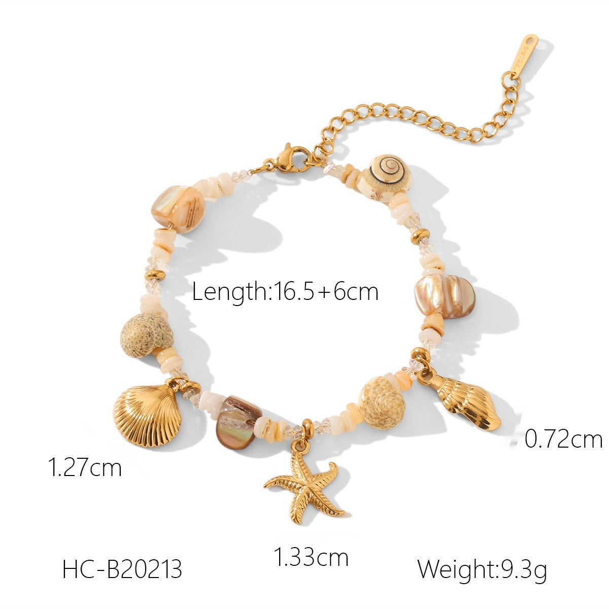 Coastal Shell Charm Bracelet