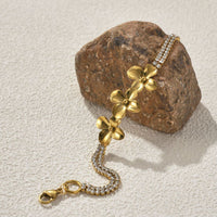 Golden Petal Chain Bracelet