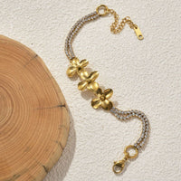 Golden Petal Chain Bracelet