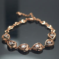 Crystal Teardrop Link Bracelet