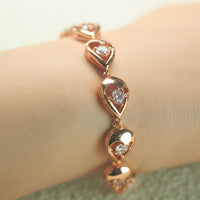 Crystal Teardrop Link Bracelet