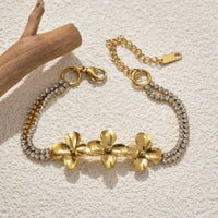 Golden Petal Chain Bracelet