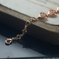 Crystal Teardrop Link Bracelet