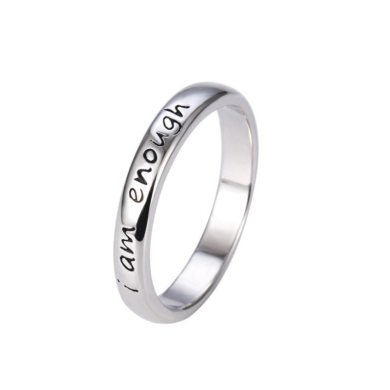 Silver Geometric Band Ring