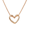 Hollow Heart Snake Chain Necklace