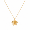 Sculpted Flower Pendant Necklace