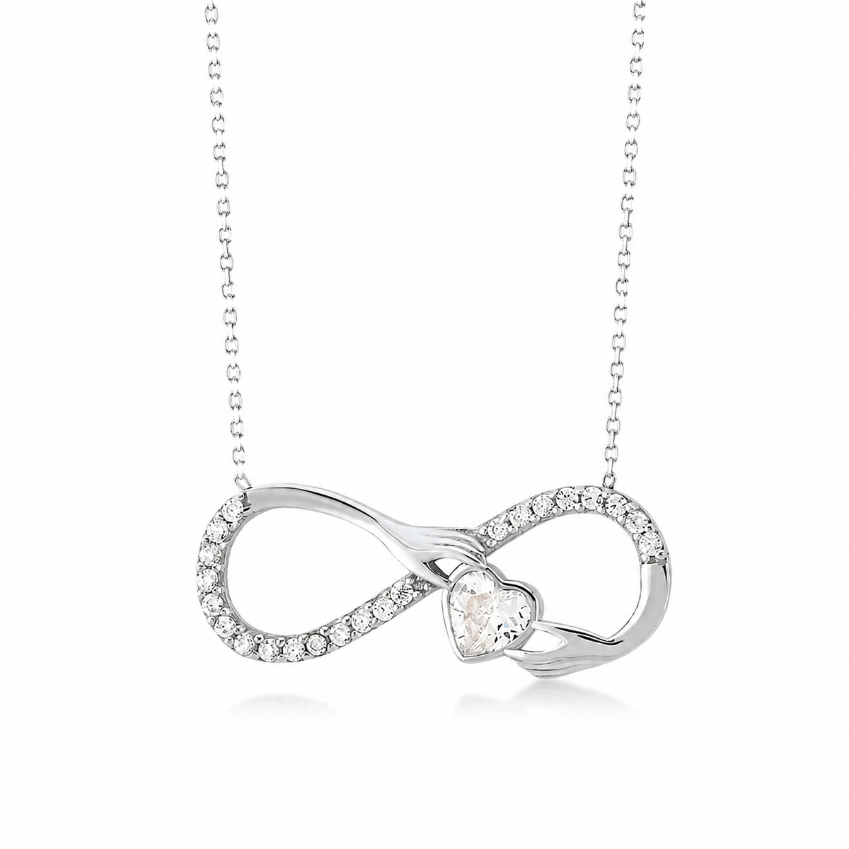 Infinity Heart Pendant Necklace