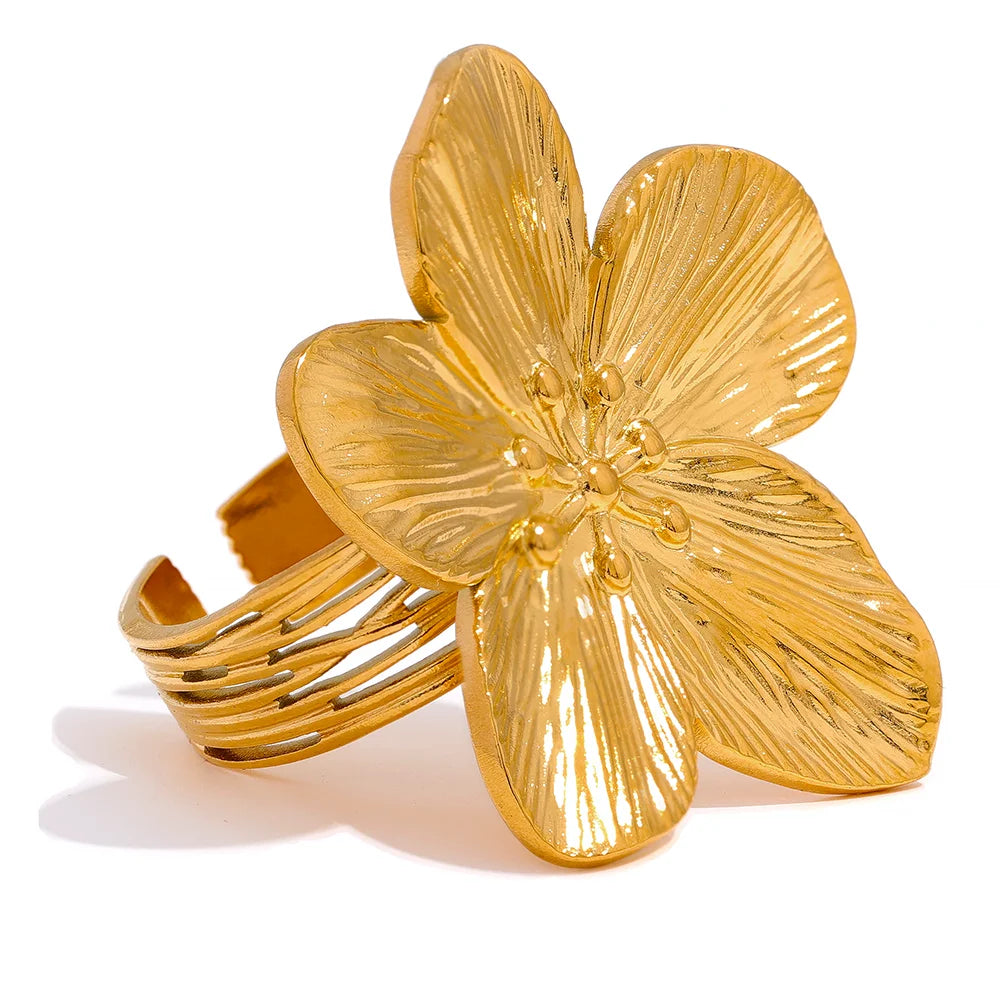 Bague Fleur Dorée
