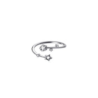 Crystal Star Silver Ring
