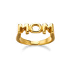 Gold Letter Band Ring