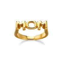Gold Letter Band Ring