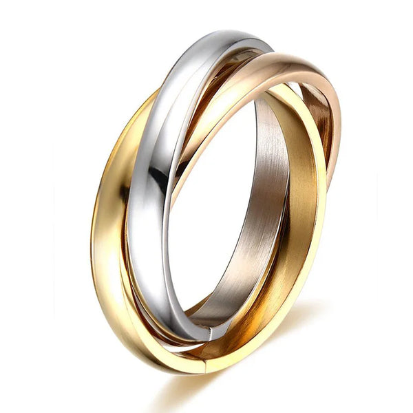 Bague triple entrelacée acier inoxydable 316L Svea
