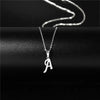 Initial Letter Pendant Necklace