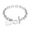 Double Heart Chain Bracelet