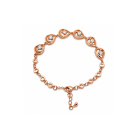 Crystal Teardrop Link Bracelet