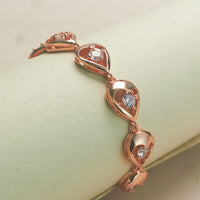Crystal Teardrop Link Bracelet