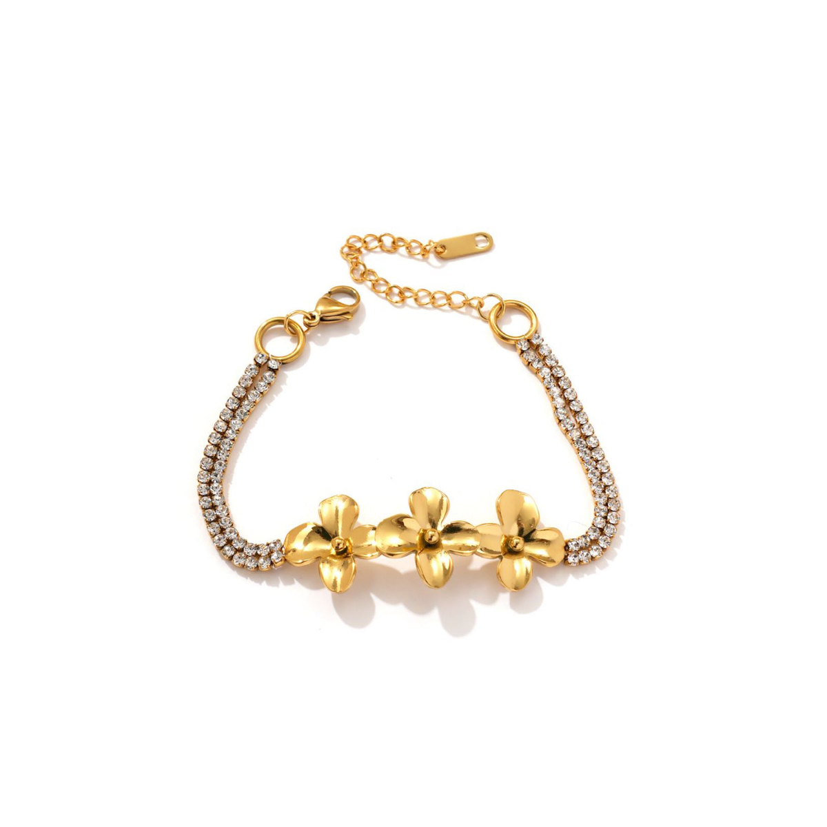 Golden Petal Chain Bracelet