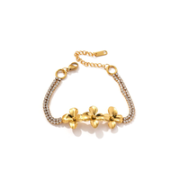 Golden Petal Chain Bracelet