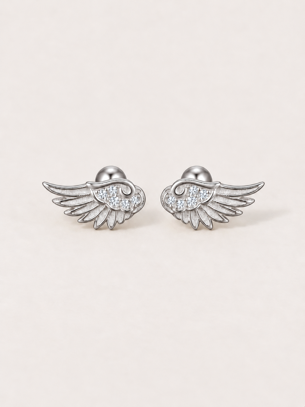 Engla Earrings in Silver — Ball Back